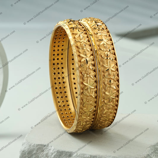 Starburst Motif Gold Look Kada Set - BNGL062